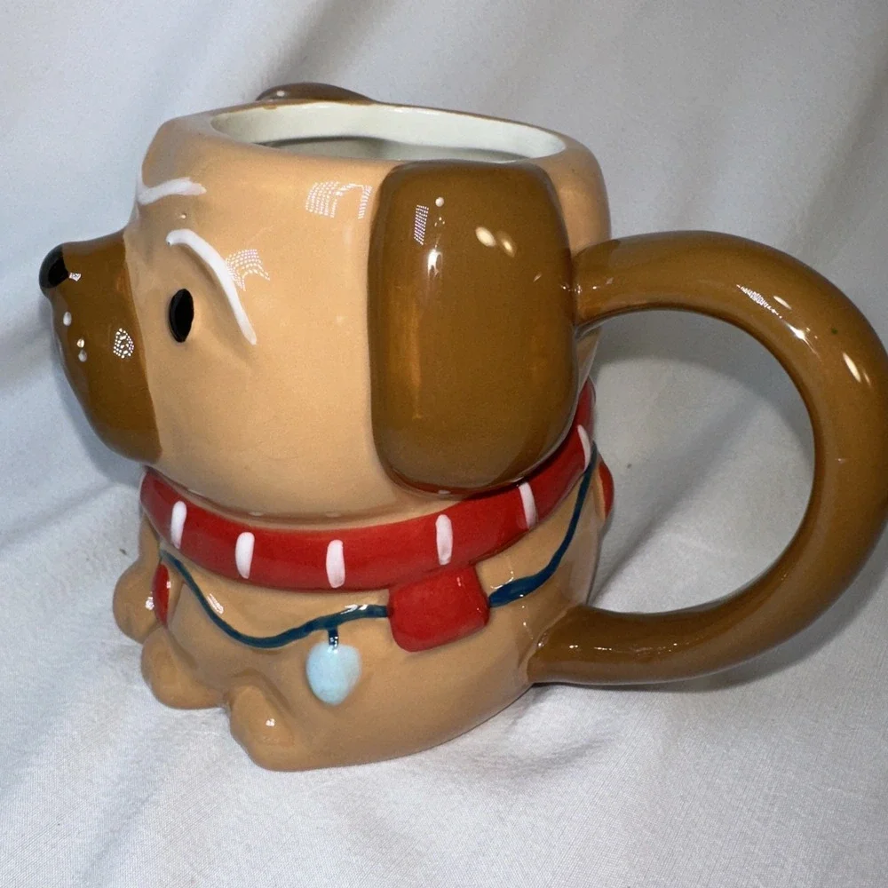 Target Wondershop Pug Figural Mug 2023 Christmas Lights Dog Coffee Earthenware